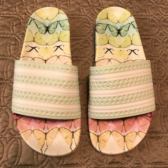 adidas printed slides